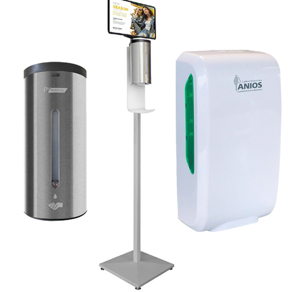 Distributeurs gel hydroalcoolique ou savon